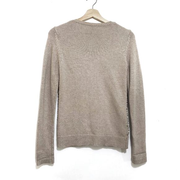 Ann Taylor | Merino Wool Cashmere Angora Rabbit Blend Sequin Snap Front Cardigan - Picture 5 of 8